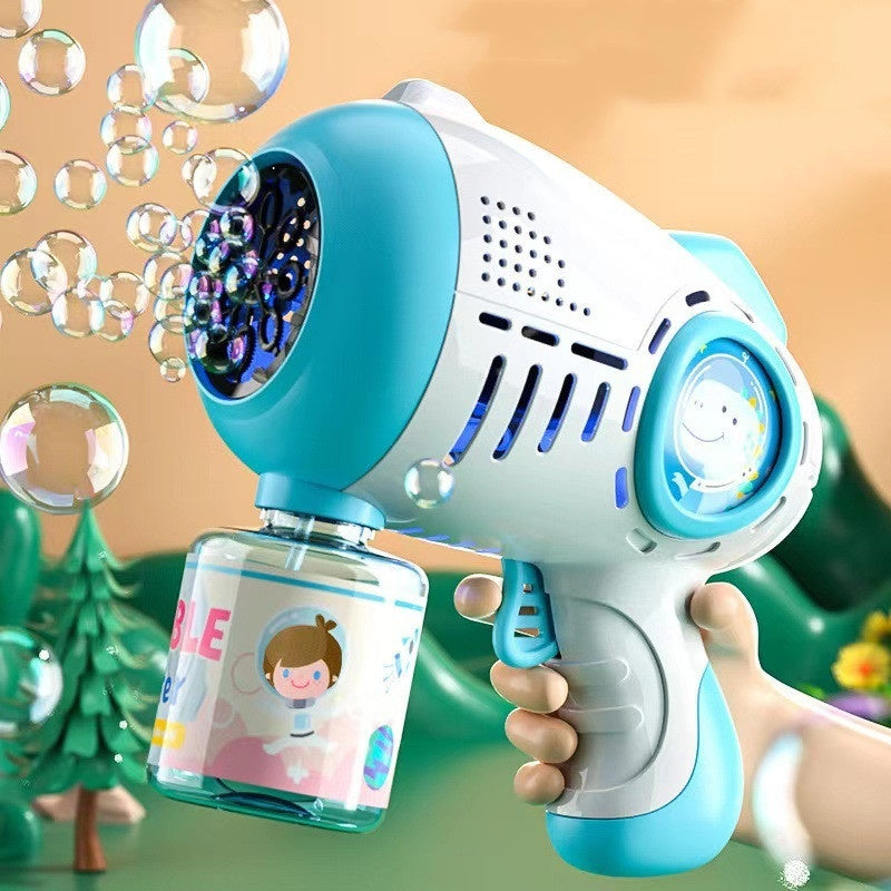 Children's Bubble Machine Handheld Automatic Dinosaur Space Lock And Load Spray Blowing Bubble Machine Internet Celebrity Toys