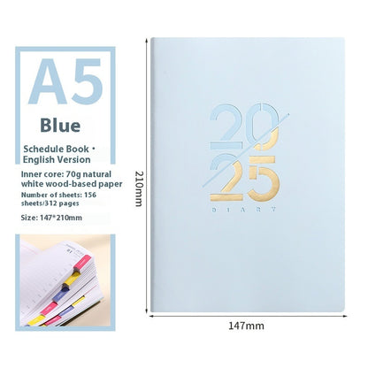 Soft Leather A5 Daily Plan Schedule Book