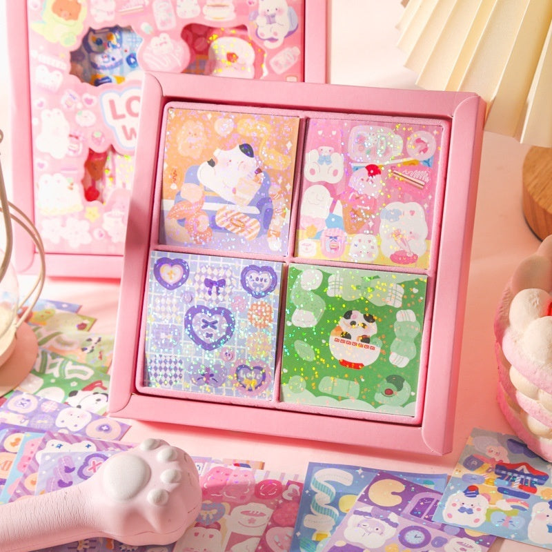 Twelve Constellation Stickers 00 Pieces Non-repeated Waterproof Goo Card Stickers Notebook Gift Box