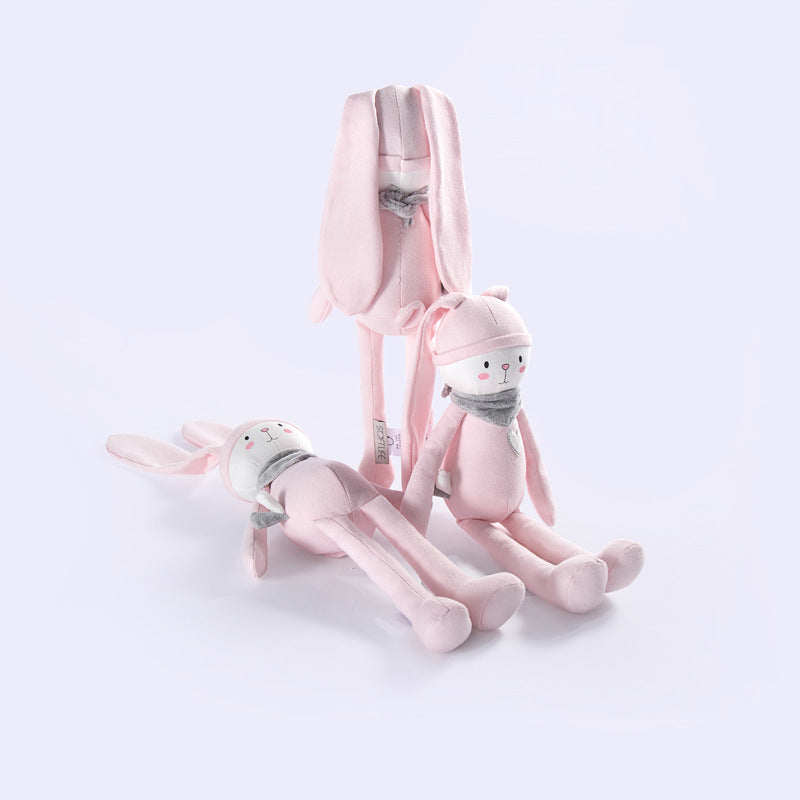 Pink Bunny Plush Toy Baby Pacify Doll Cotton Undershirt