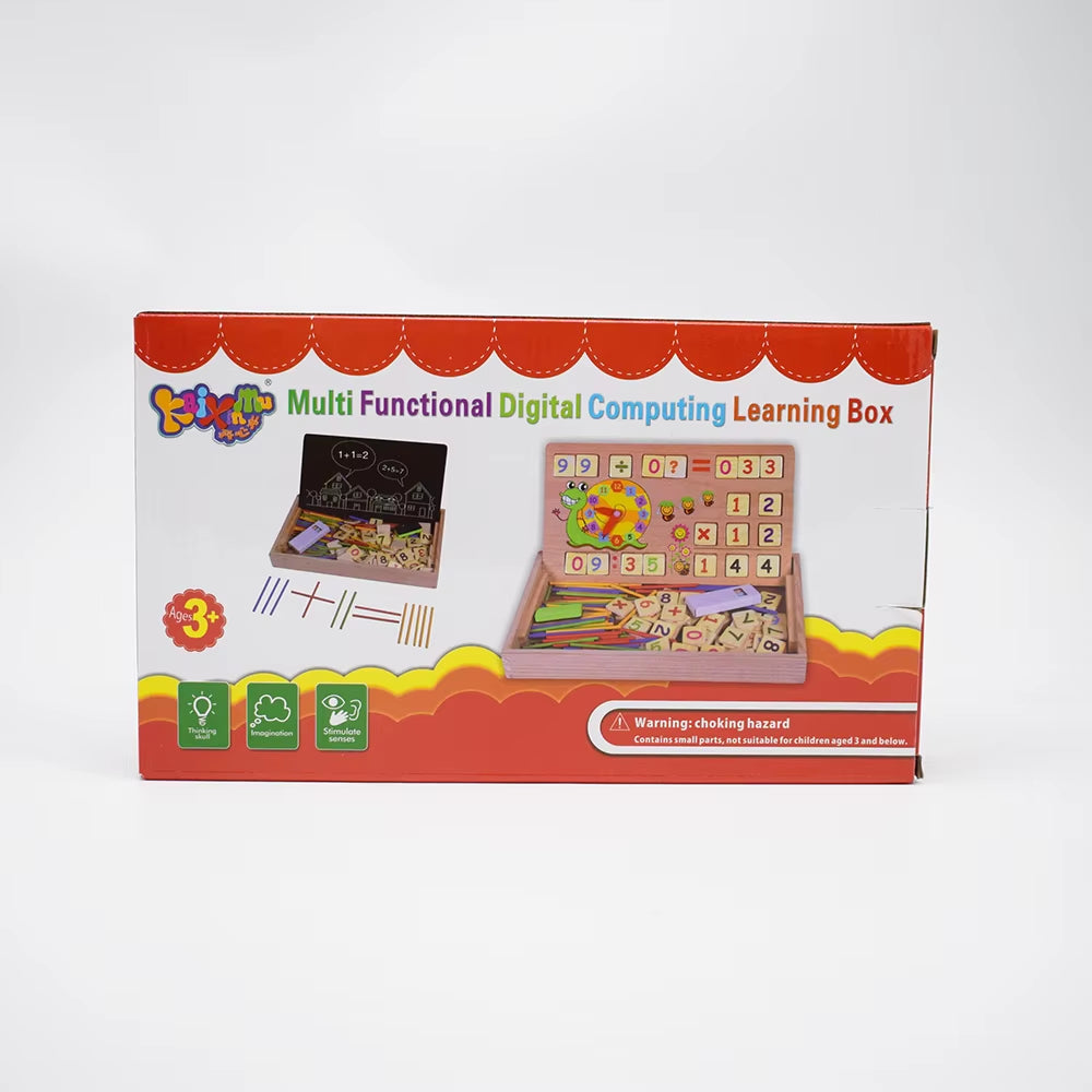 Multi-Functional Kids Board Game Wooden Montessori Toys Computing Learning Box Wooden Toys Children Learning Mathematics