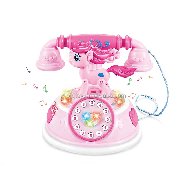 Child Simulation Telephone Toys Baby Musical Early Educational Toys Kids Cartoon Cellphone Learning Toy with Light Sound