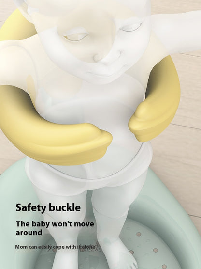 Baby Standing Red Mouth Duck Bath Table Hands-free Shower Non-slip Spine Protection Adjustable