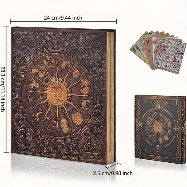 132 P Age Photo Album Our Adventure Book DIY Handmade Scrapbook Retro Album Anniversary Constellation Magic Travel Memory Gift