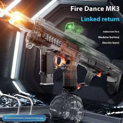 MK3 Fire And Dancing Water Gun Toy Large Capacity Cool Flashing Light - LJ Enterprise