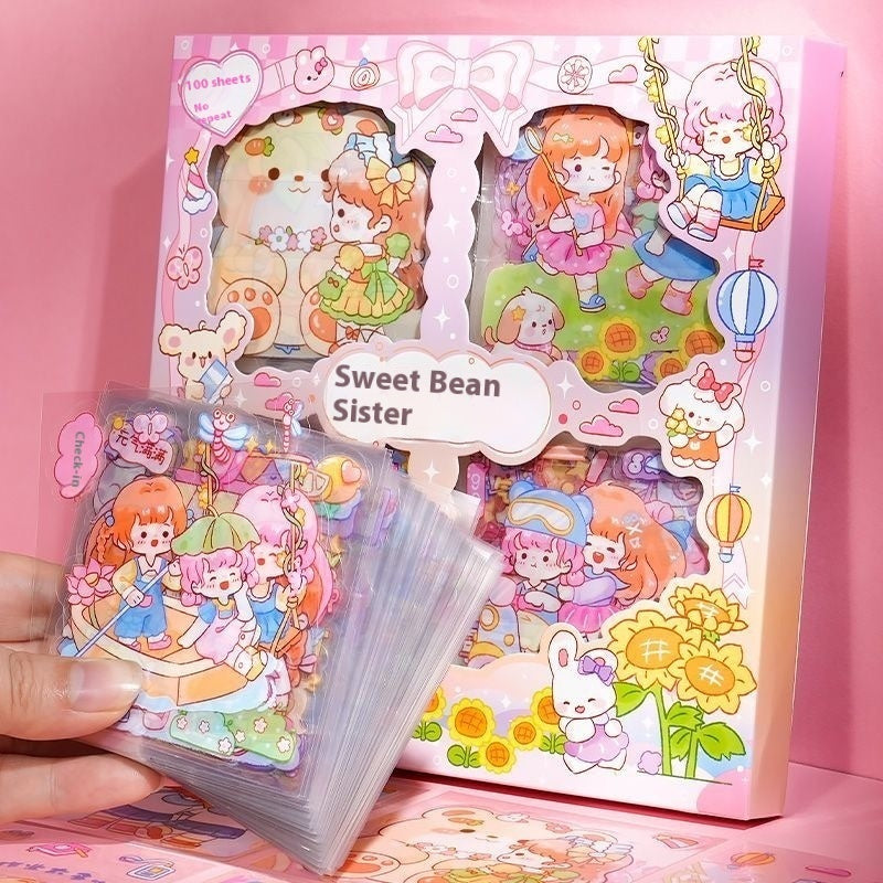 Twelve Constellation Stickers 00 Pieces Non-repeated Waterproof Goo Card Stickers Notebook Gift Box