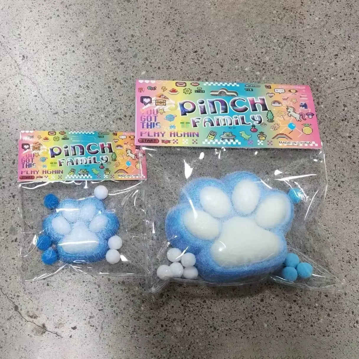 JN Handmade TPR Soft Pinch Squeeze Toy Unique Taba Squishy Paw for Kids 5-7 Years Slow Rebound Hamster Cat Paw Gift Idea