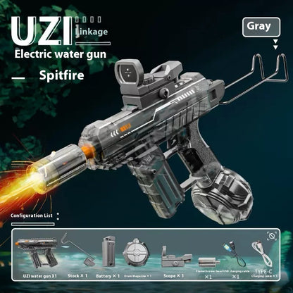New Ice Mouse Ice Explosion Electric Water Gun Children's High-speed Continuous Hair Linkage Reloading Large Capacity Water Pistols Toy - LJ Enterprise