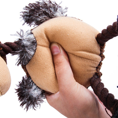 Pet Plush Molar Teeth Resistant To Bite And Sound Dog Cartoon Bird Sounding Toy