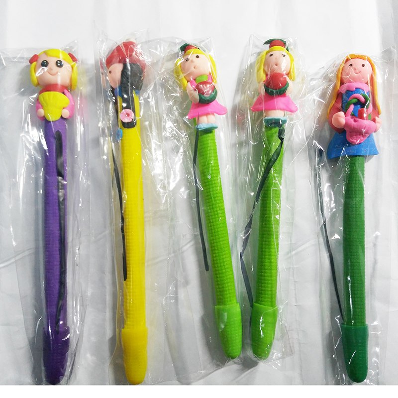 Soft pottery stationery cute cartoon ballpoint pen - LJ Enterprise