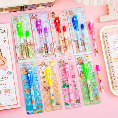 Creative Cartoon Invisible Fluorescent Pen Student Stationery