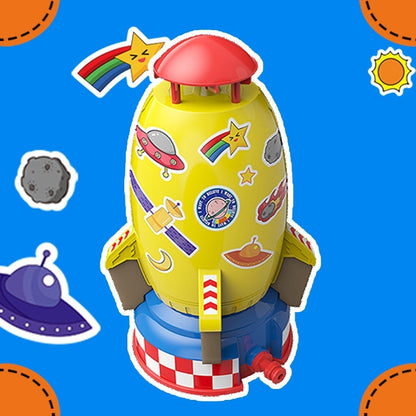 Children's Space Rocket Sprinkler Rotating Kweichow Moutai Water Toys