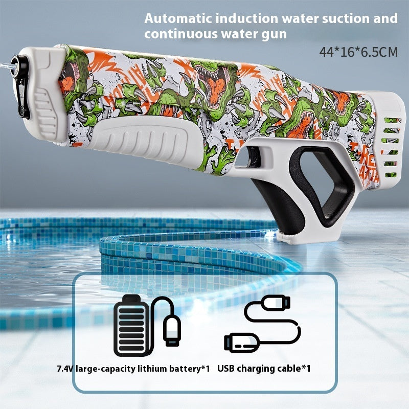 Dinosaur Electric Water Gun Waterproof Automatic Water-absorbing Water-playing Toy - LJ Enterprise