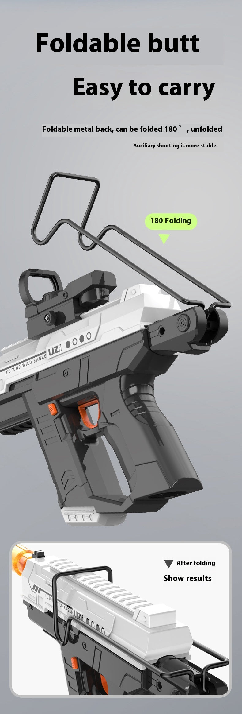 UZI Electric Continuous Hair Water Absorption Linkage Large Capacity Water Gun - LJ Enterprise