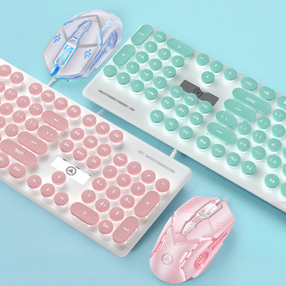 Punk Mechanical Feeling Keyboard Luminous Computer Notebook Accessories