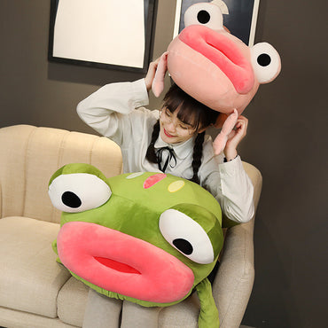 Big mouth frog plush toy doll
