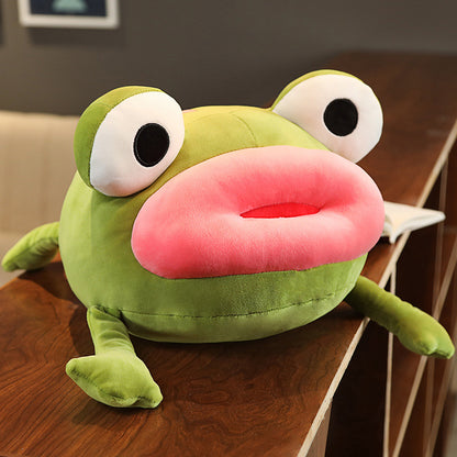 Big mouth frog plush toy doll
