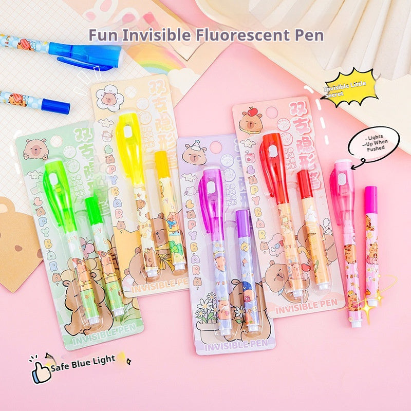 Creative Cartoon Invisible Fluorescent Pen Student Stationery