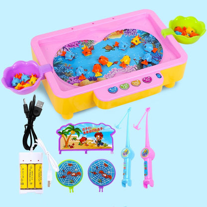Electric magnetic fishing toy