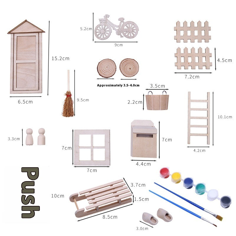 Dollhouse Christmas Decoration Solid Color Set