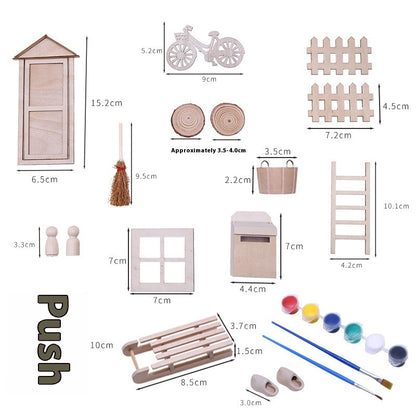 Dollhouse Christmas Decoration Solid Color Set