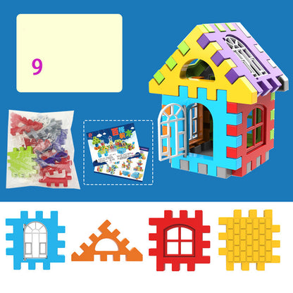 Children's Large Particle Square Plastic Building Blocks Educational Toys
