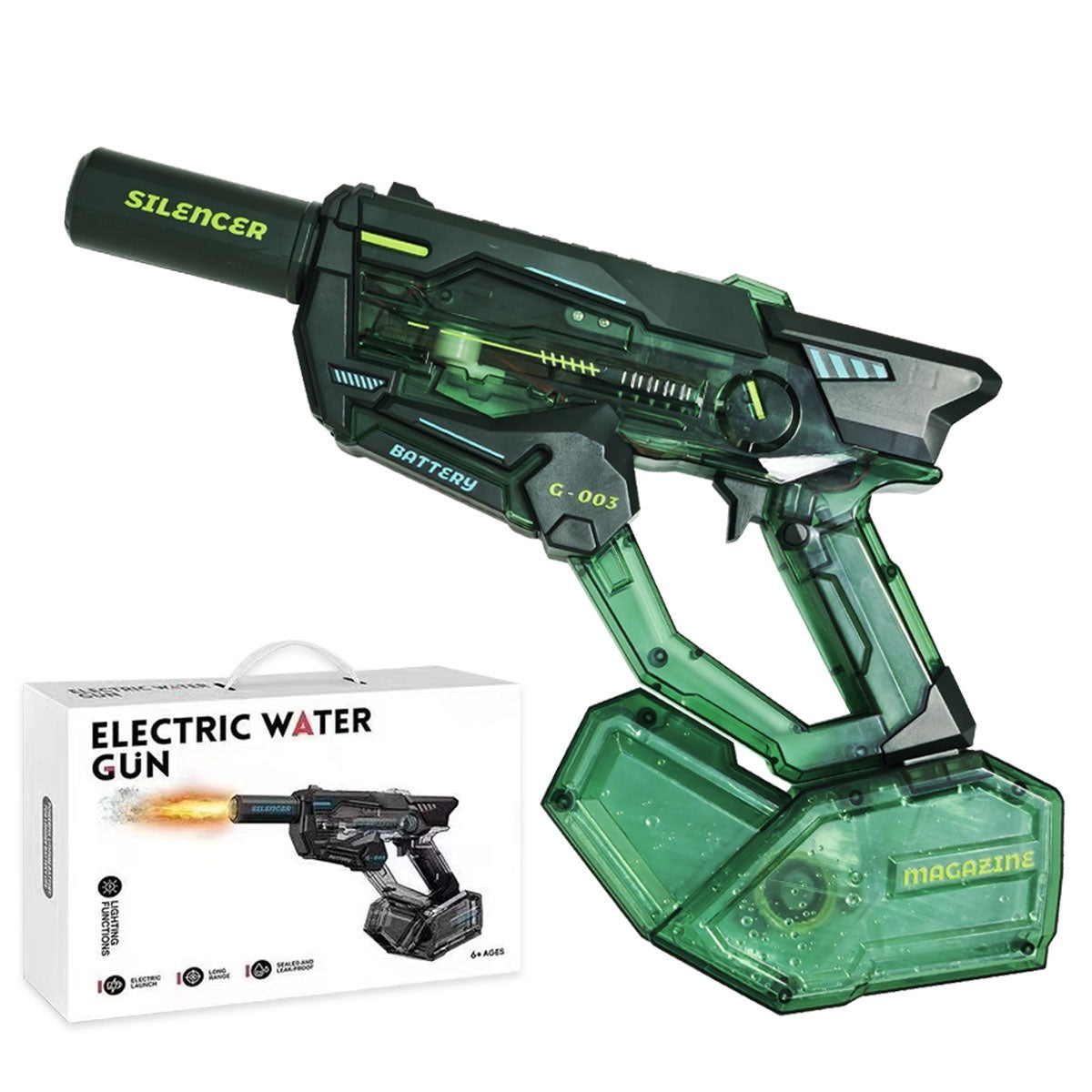 Water Gun Automatic Absorbent Continuous Hair Children's Summer Outdoor Water Toys