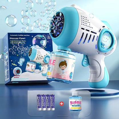 Children's Bubble Machine Handheld Automatic Dinosaur Space Lock And Load Spray Blowing Bubble Machine Internet Celebrity Toys