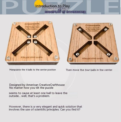 Crossroad Super Difficult High IQ Brainy Wooden Student Children Educational Toys
