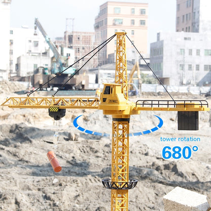 Remote Control Simulation Sound Toy Tower Crane Engineering Vehicle