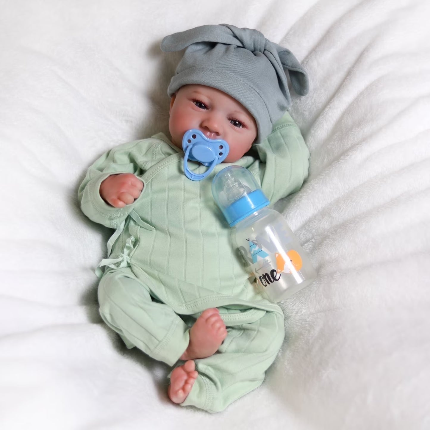 Reborn Newborn Baby Dolls Vinyl Silicone Realistic Toddler Doll Handmade Soft Body Baby Gift