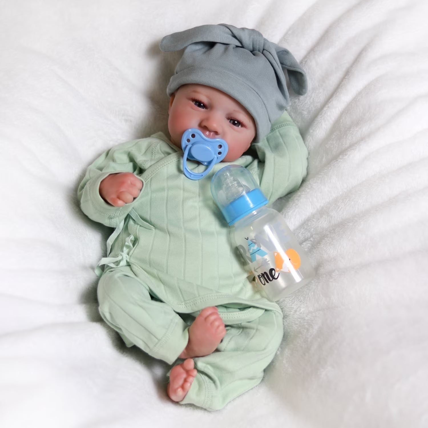 Reborn Newborn Baby Dolls Vinyl Silicone Realistic Toddler Doll Handmade Soft Body Baby Gift