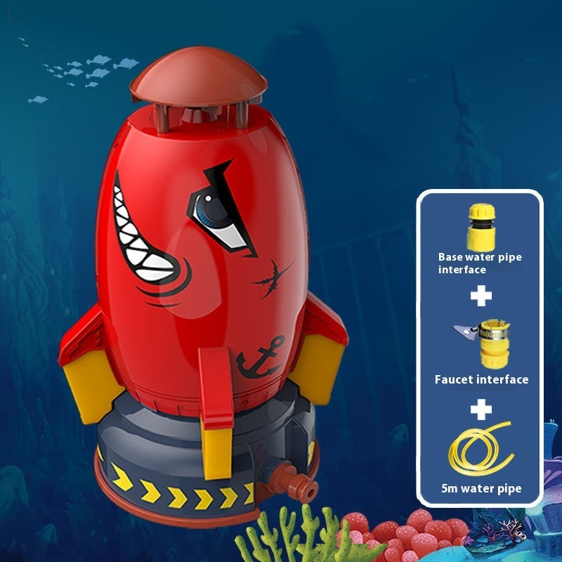 Children's Space Rocket Sprinkler Rotating Kweichow Moutai Water Toys