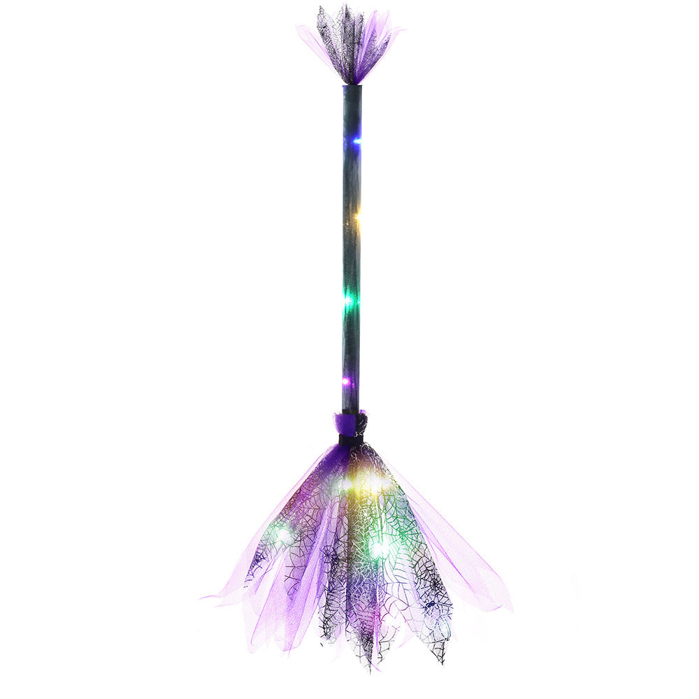 LED Witch Halloween Light Broom Children's Toy
