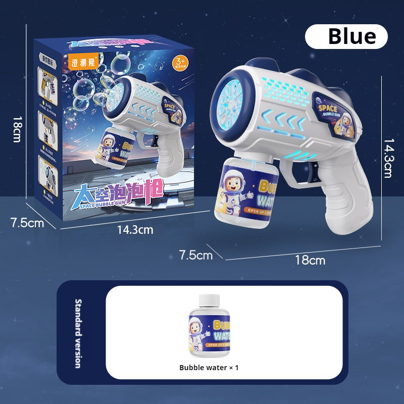 Bubble Machine Outer Space Astronauts Toy Automatic Gatling Electric