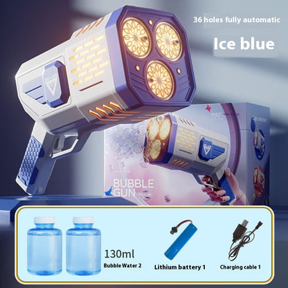 Three-cylinder Bubble Machine 36-hole Automatic Handheld Bubble Toy