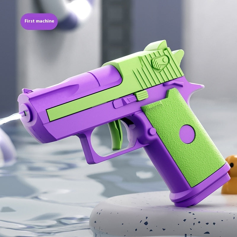 6-color Desert Eagle Water Gun Mechanical Linkage Pressing Rebore Children's Toy - LJ Enterprise