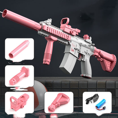 Summer Fully Automatic Electric Water Gun Rechargeable Long-Range Continuous Firing Party Game Kids Gift - LJ Enterprise