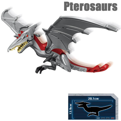 Jurassic Colorful Dinosaur Building Blocks Children's Puzzle Assembling And Inserting Boy Toys