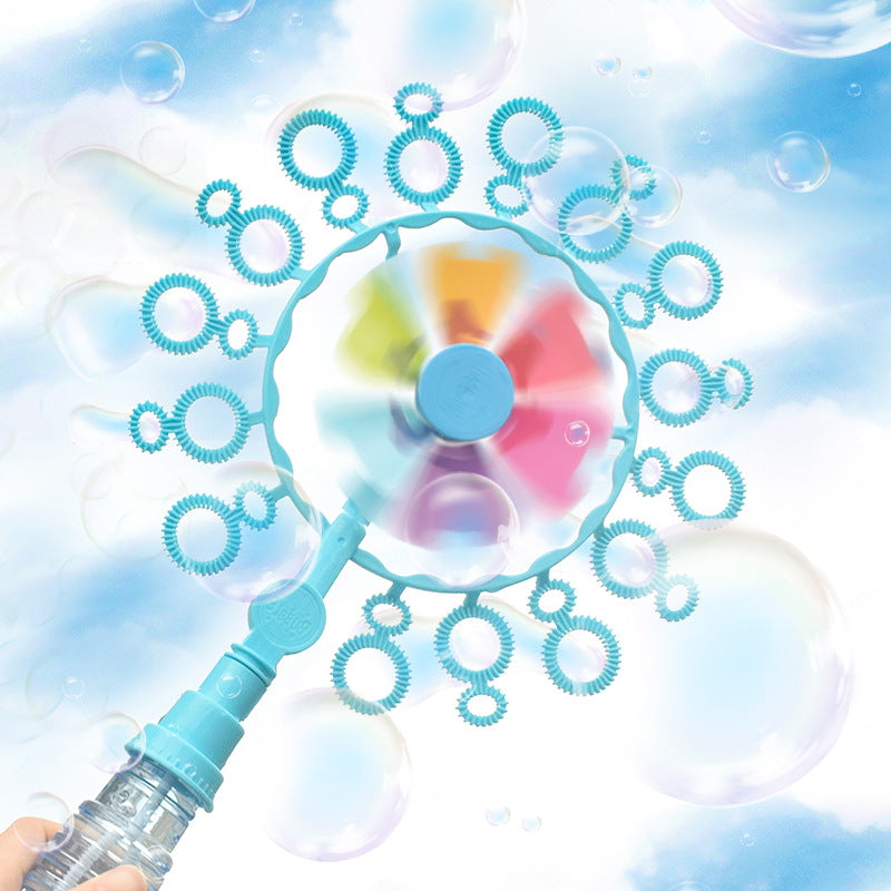 Children's Colorful Porous Windmill Bubble Machine