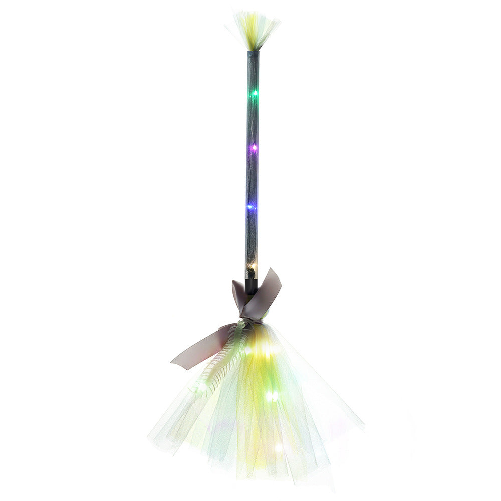 LED Witch Halloween Light Broom Children's Toy