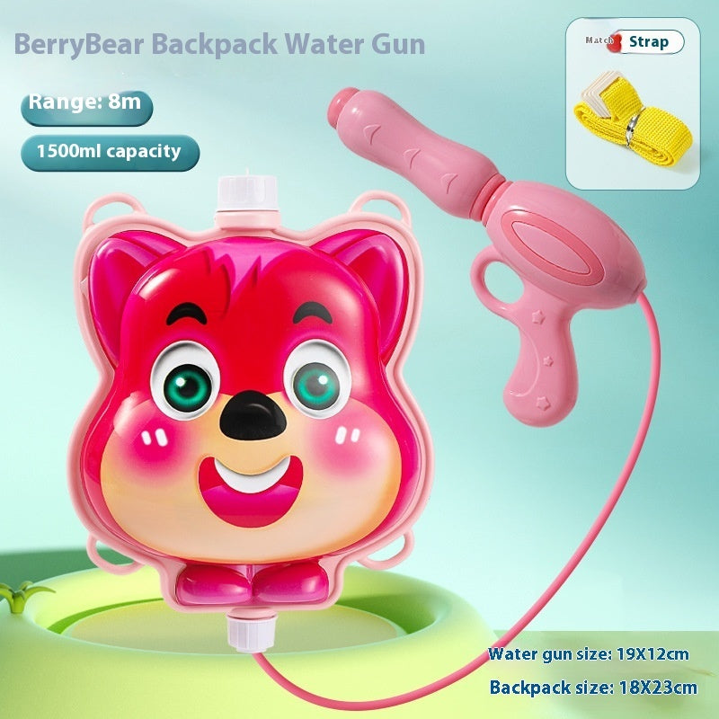 Children's Pull-out Backpack Water Gun Toy Water Playing Outdoor Water Fight Water - LJ Enterprise