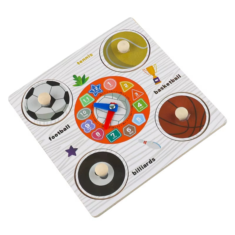  Exploring Cognitive Development Small Clock - Shaped Gripping Board, Innovative Sensory Stimulation Toy 