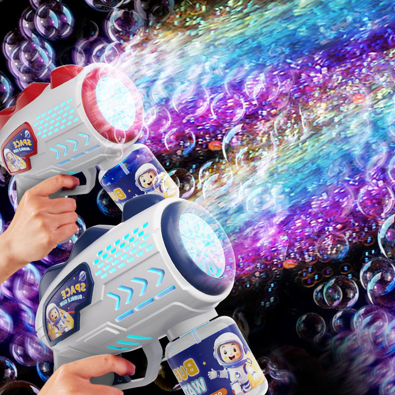 Bubble Machine Outer Space Astronauts Toy Automatic Gatling Electric