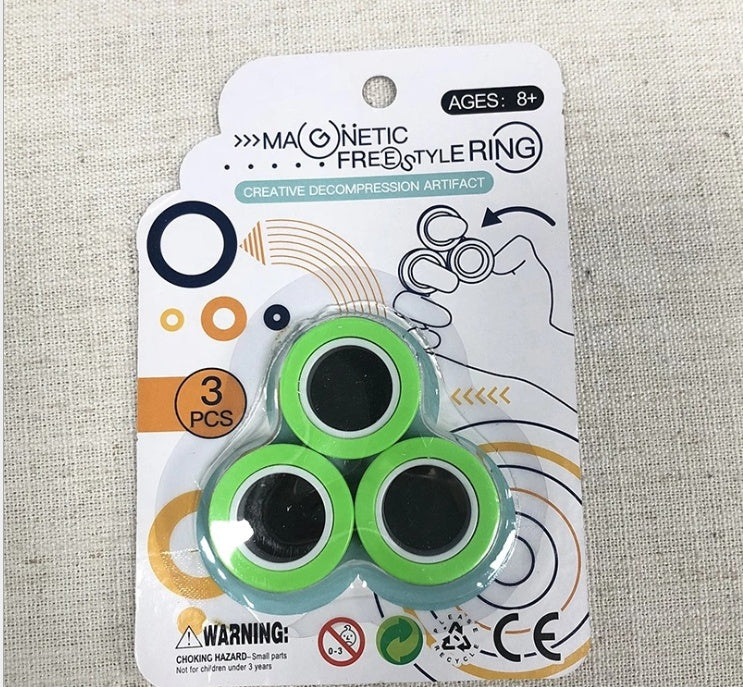 Magnetic finger rotating ring