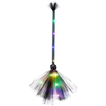 LED Witch Halloween Light Broom Children's Toy