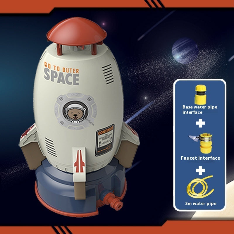 Children's Space Rocket Sprinkler Rotating Kweichow Moutai Water Toys