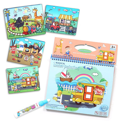 Early Education Clear Water Painting L Digital English Anime Water Album Graffiti Water Painting Book Color Applying Books