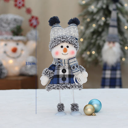 Blue Fabric Figurine Doll Cute
