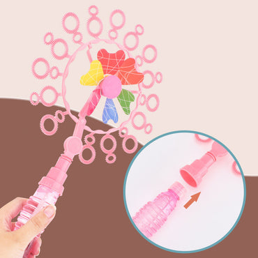 Children's Colorful Porous Windmill Bubble Machine